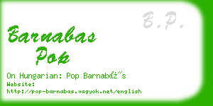 barnabas pop business card